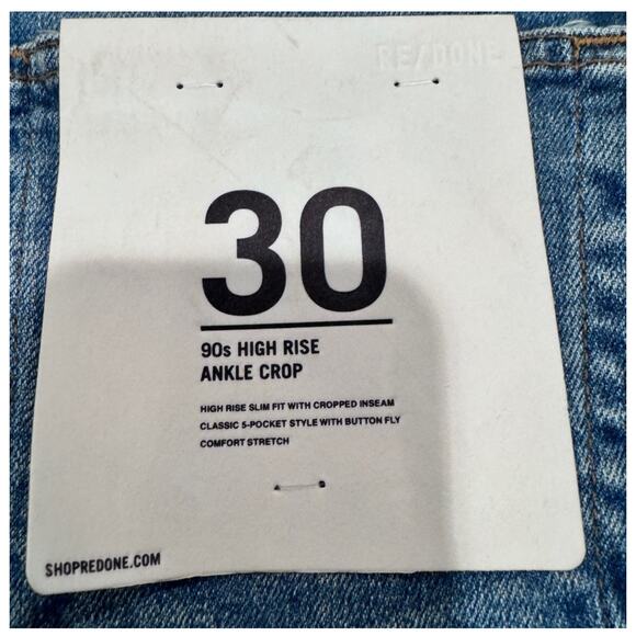 Re/Done 90's High Rise Ankle Crop Jeans - Picture 4 of 8